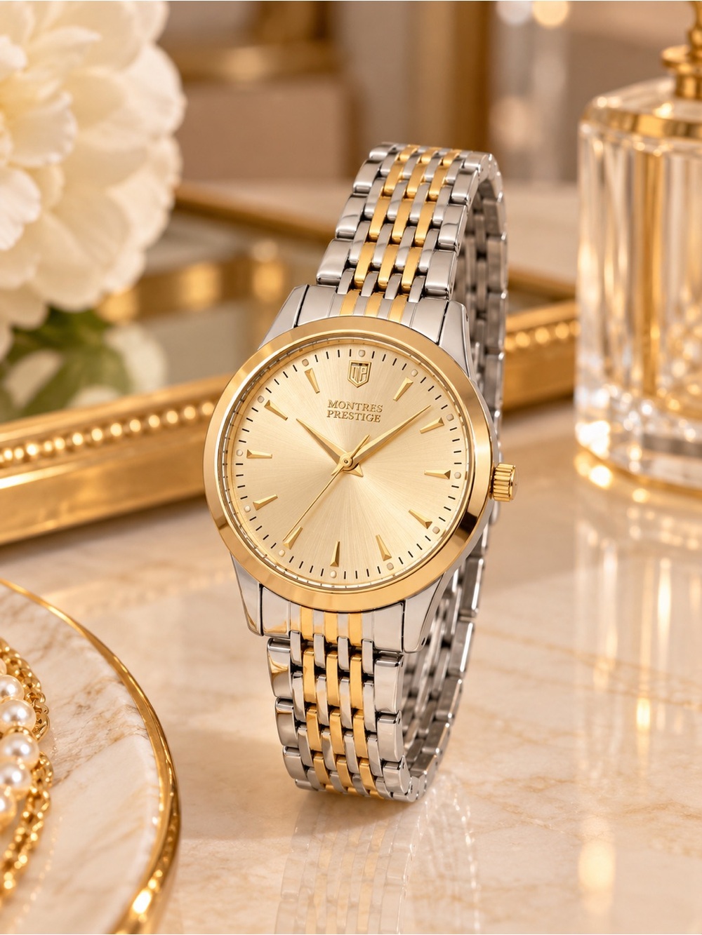 Montres Prestige X Invicta MPW-0002 Women’s Two-Tone Gold Watch 29mm NWT